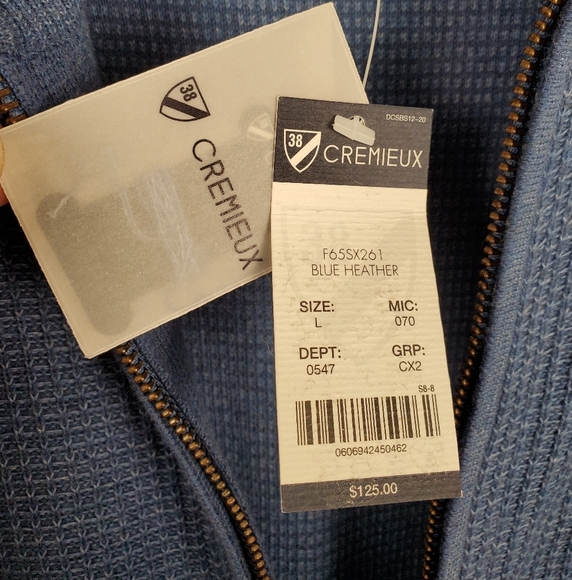 NWT Cremieux Knit Zip-Up Vest. Blue. LG - Picture 5 of 12